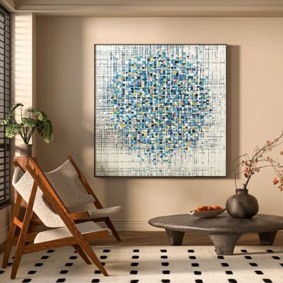 Artistic oil paint mixing Abstract Printed Oil Painting Wall Art — Ready to Hang