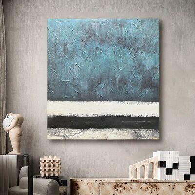 Bold Color Abstract Hand Painted Oil Painting Oversized Art