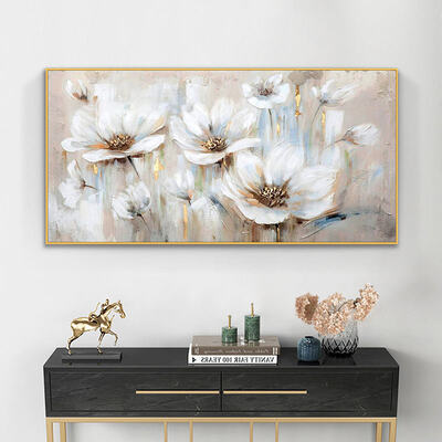 Hand Painted Oil Painting on Textured Canvas - Modern Abstract Style with Customized Size
