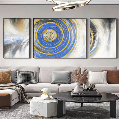 Modern Abstract Hand Painted Oil Painting on Canvas Wall Art with Customizable Size Landscape Design