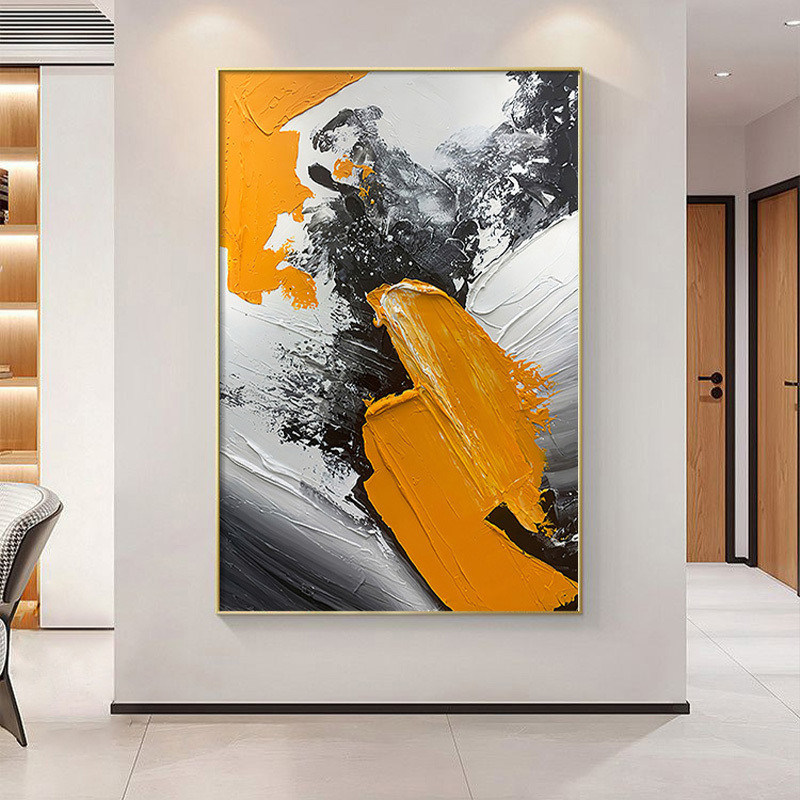 Hand Painted European Van Gogh Art Impressionist Boat Beach Palette Knife Landscape Oil Painting