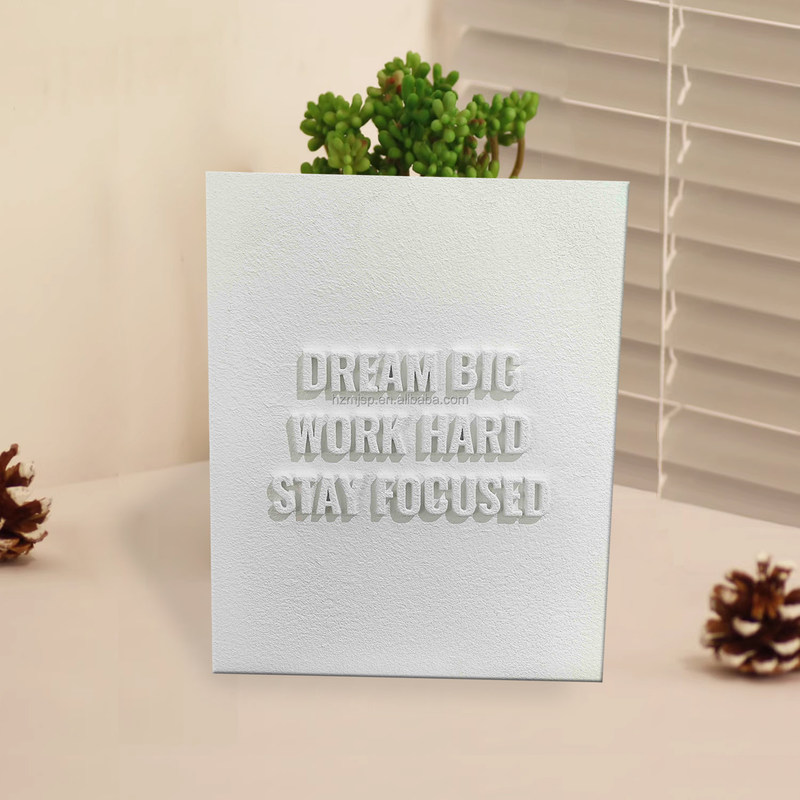 Handpainted 3D White Painting Relief Geometryczny Cubes Artwork Oil Painting Enthusiasts